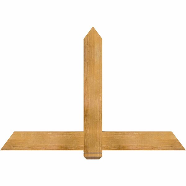 Ekena Millwork Eugene Rough Sawn Timber Gable Bracket, Western Red Cedar, 60"W x 40"H x 2"D x 6"F, 16/12 Pitch GBW060X40X0206EUG00RWR - main
